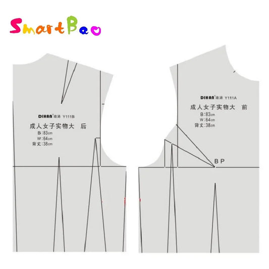 مسطرة تصميم أزياء نسائية من Clocore مقاس 1:1، مسطرة تصميم ملابس نسائية، قالب رسم تصميم ملابس بمساعدة الخياطة والمصمم Y111