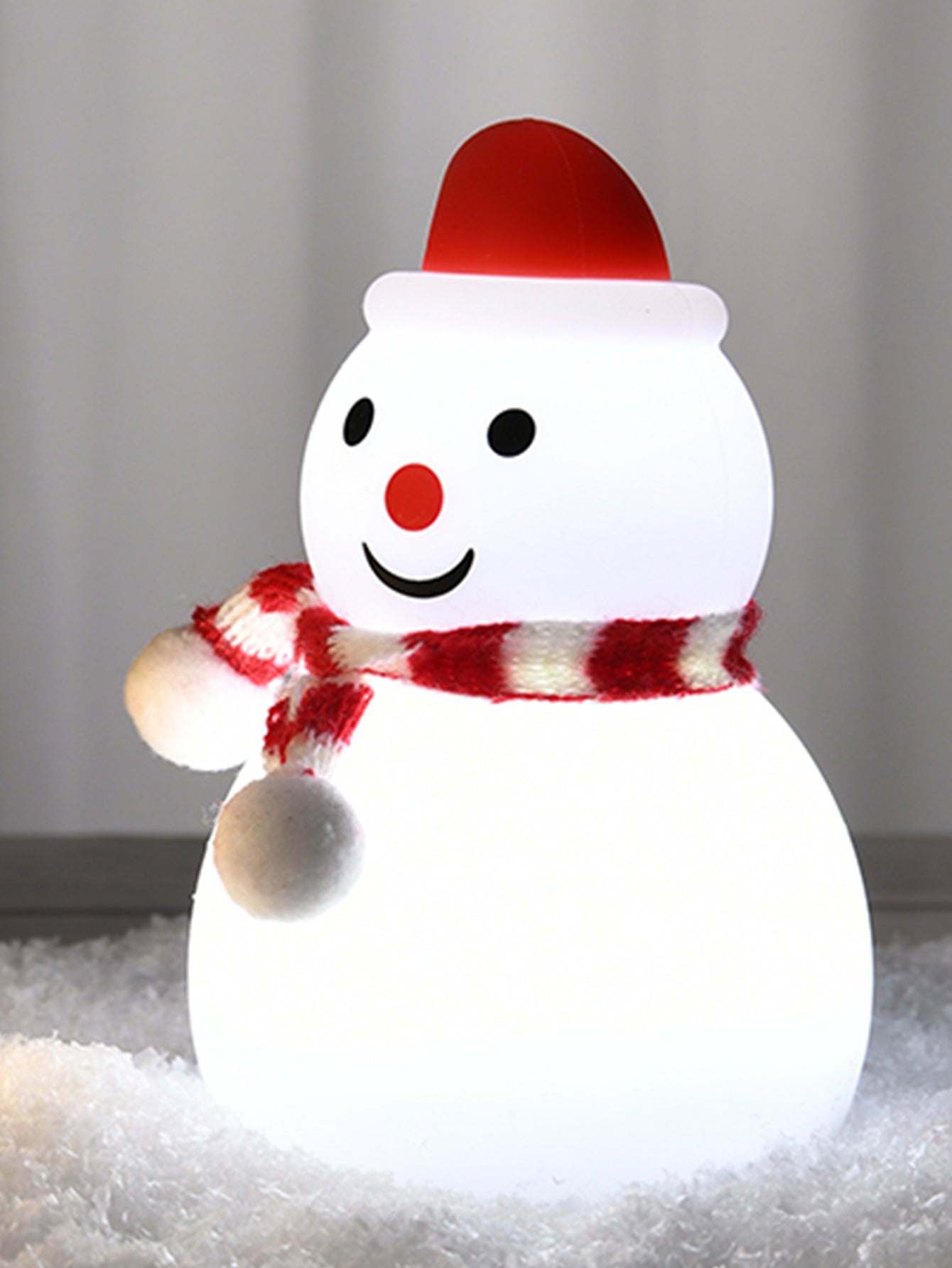 مصباح ليلي لطيف على شكل رجل ثلج لعيد الميلاد - مصباح لمس قابل لإعادة الشحن عبر USB، هدية جو متغير اللون مع سيليكون ناعم، سطوع قابل للتعديل، مؤقت لمدة 30 دقيقة