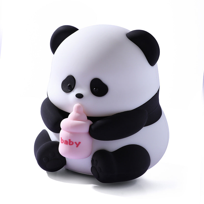 Adorable Panda Silicone Night Light: Soft and Squeezable, Shape-Shifting, Gentle Glow, Timer Sleep Mode, Adjustable Brightness, Color-Changing
