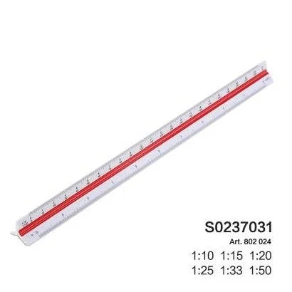 Clocore 30cm Triangular Scale Ruler Architectural Drawing Design Ruler Ideal for Architects, Engineers, School Home and Office Variety Scale 6 Sizes