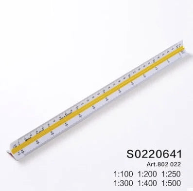 Clocore 30cm Triangular Scale Ruler Architectural Drawing Design Ruler Ideal for Architects, Engineers, School Home and Office Variety Scale 6 Sizes