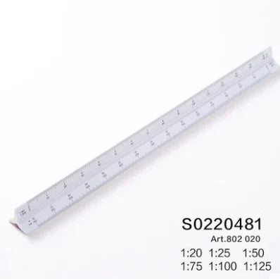 Clocore 30cm Triangular Scale Ruler Architectural Drawing Design Ruler Ideal for Architects, Engineers, School Home and Office Variety Scale 6 Sizes