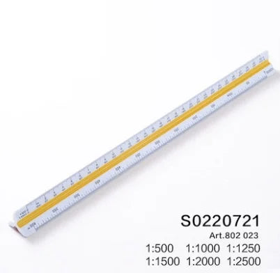 Clocore 30cm Triangular Scale Ruler Architectural Drawing Design Ruler Ideal for Architects, Engineers, School Home and Office Variety Scale 6 Sizes