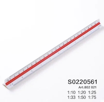 Clocore 30cm Triangular Scale Ruler Architectural Drawing Design Ruler Ideal for Architects, Engineers, School Home and Office Variety Scale 6 Sizes