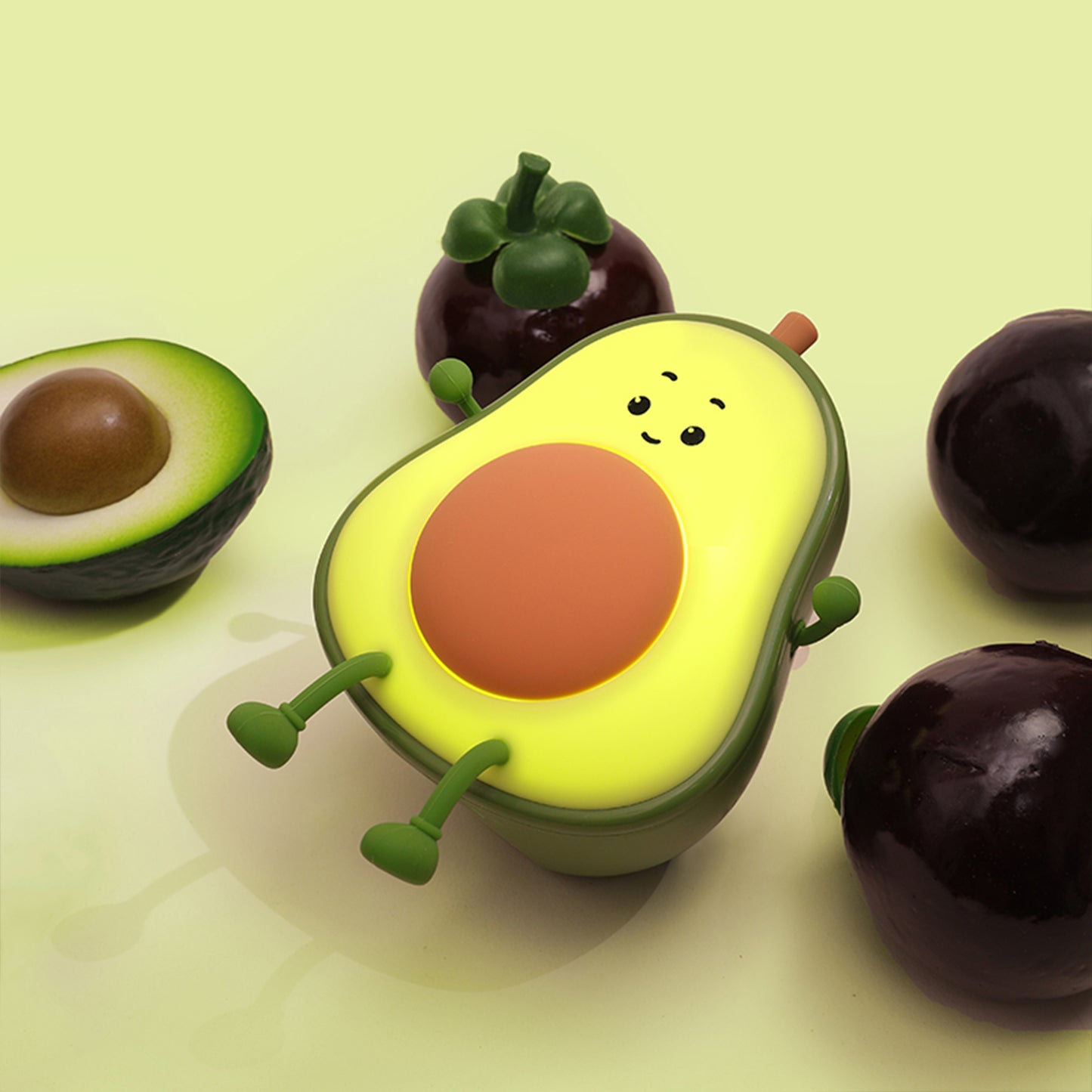 Avocado USB Charging Night Light - Ideal for Bedroom Bedside Sleep, Children, Postpartum Care & Infant Feeding, Eye-Protecting Lamp.