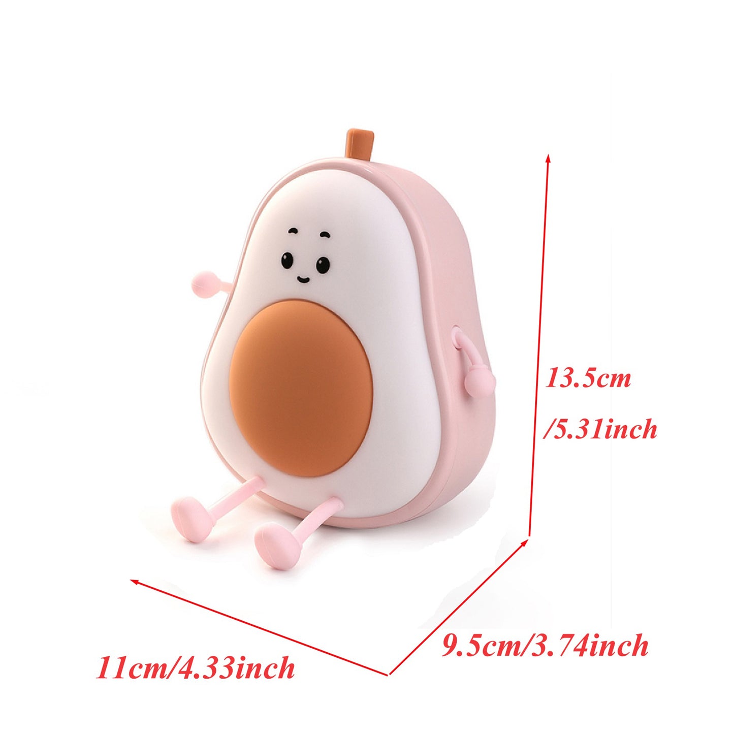 Avocado USB Charging Night Light - Ideal for Bedroom Bedside Sleep, Children, Postpartum Care & Infant Feeding, Eye-Protecting Lamp.
