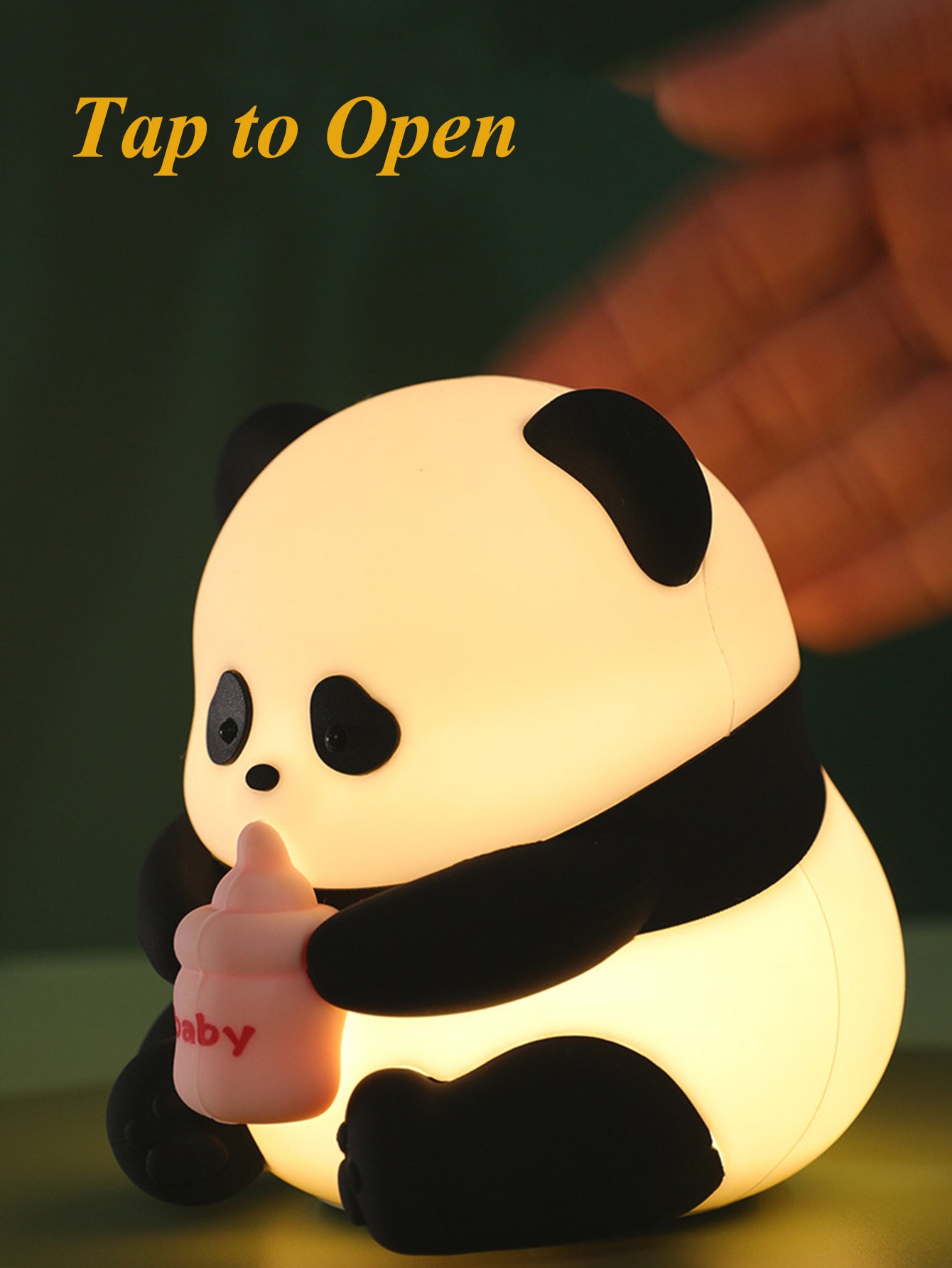 Adorable Panda Silicone Night Light: Soft and Squeezable, Shape-Shifting, Gentle Glow, Timer Sleep Mode, Adjustable Brightness, Color-Changing