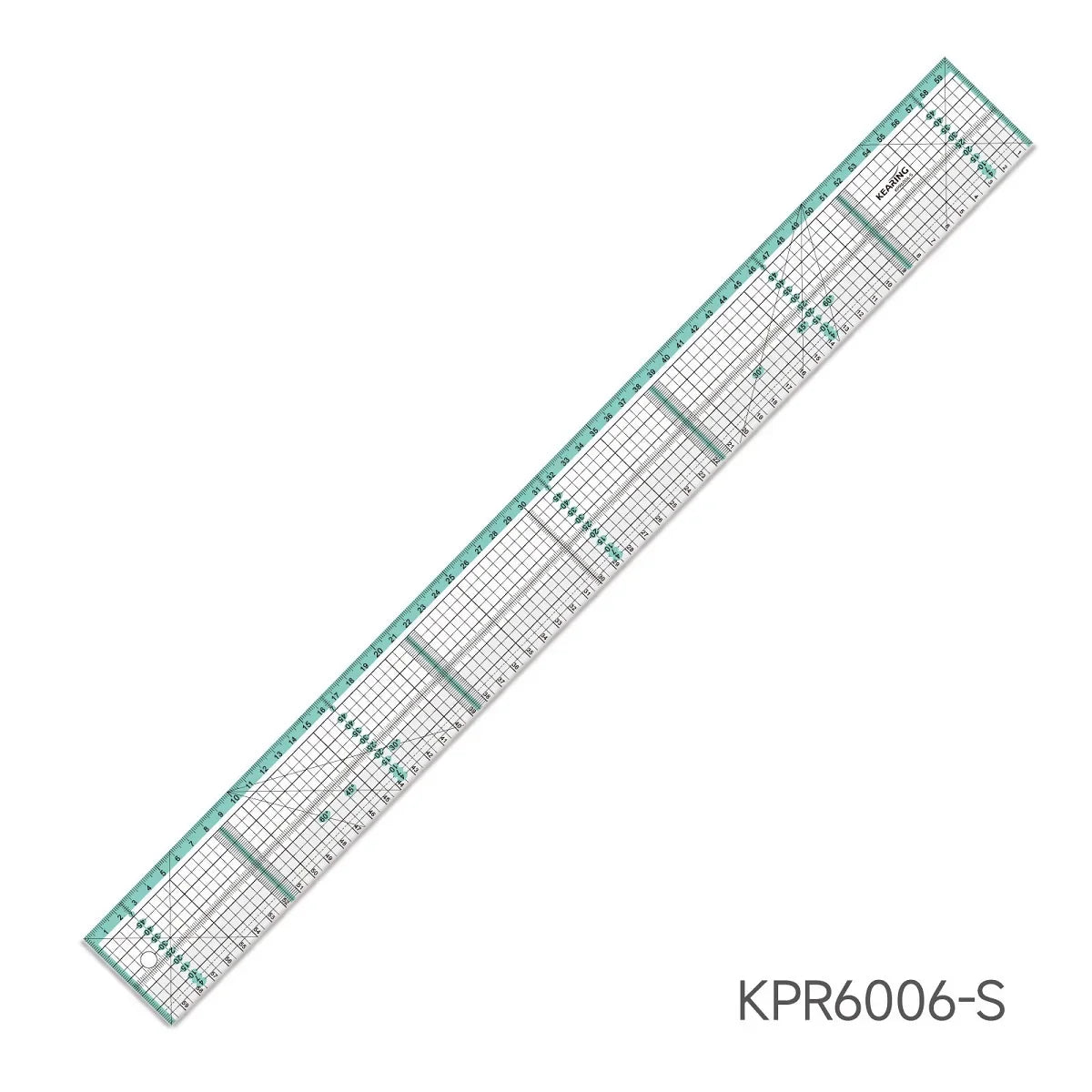 مسطرة ترقيع أكريليك من كلوكور، مقاس 60 سم، مع حافة فولاذية وخاصية مضادة للانزلاق