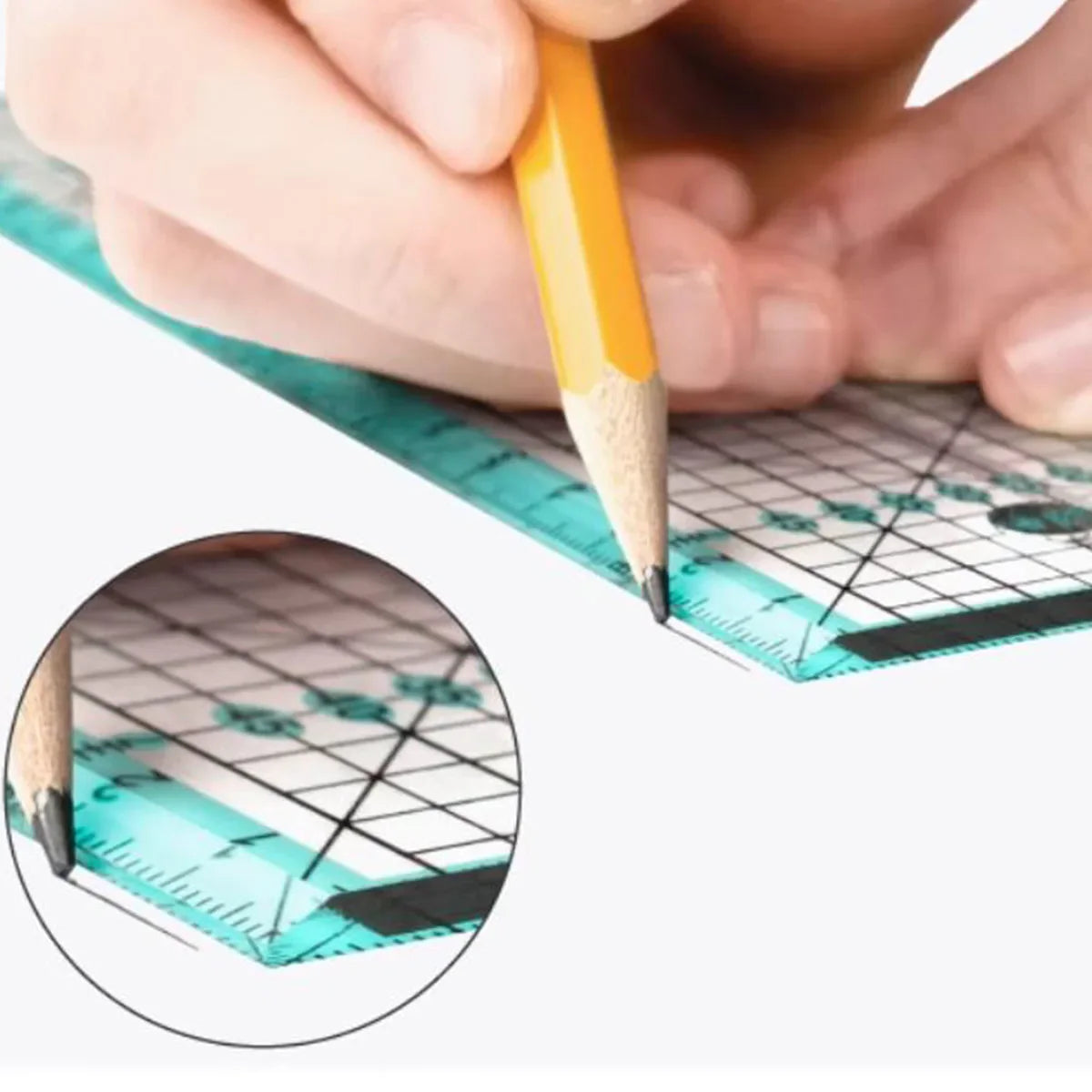 مسطرة ترقيع أكريليك من كلوكور، مقاس 60 سم، مع حافة فولاذية وخاصية مضادة للانزلاق