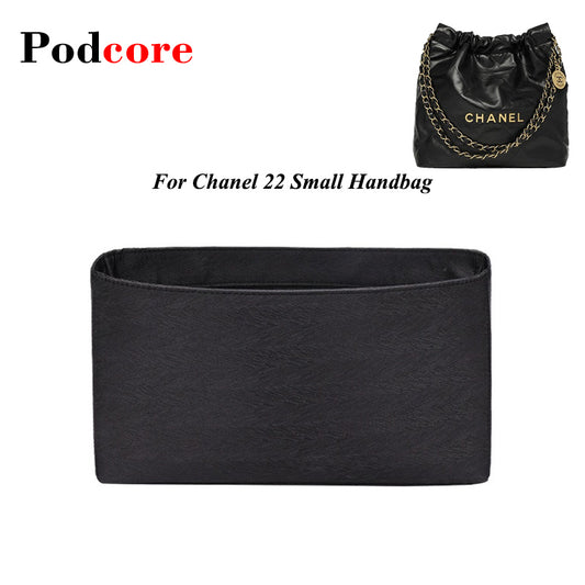 منظم ساتان لحقيبة يد صغيرة Channel 22 - حقيبة مستحضرات تجميل متعددة الاستخدامات مع واقي داخلي مقاوم للخدش لحقيبة اليد