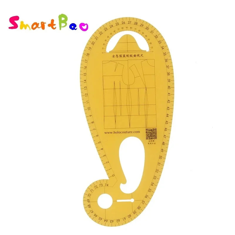 دليل المسطرة لصنع الأنماط، تصميم الأزياء، مسطرة منحنى فتحة الذراع، الملابس
