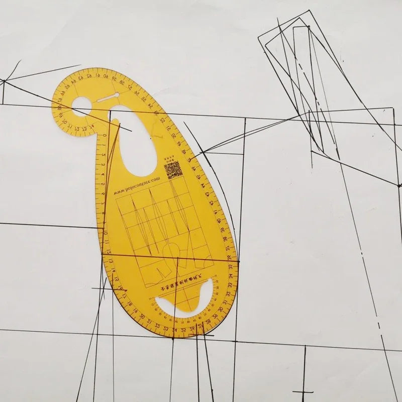 دليل المسطرة لصنع الأنماط، تصميم الأزياء، مسطرة منحنى فتحة الذراع، الملابس