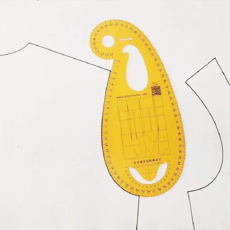 دليل المسطرة لصنع الأنماط، تصميم الأزياء، مسطرة منحنى فتحة الذراع، الملابس