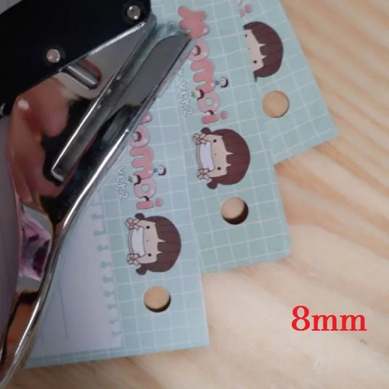 Heavy Duty Hole Punch – Handheld Single Hole Punch 3mm/6mm/8mm/10mm for PVC Cards, Bank Cards, Film, Plastic & Paper