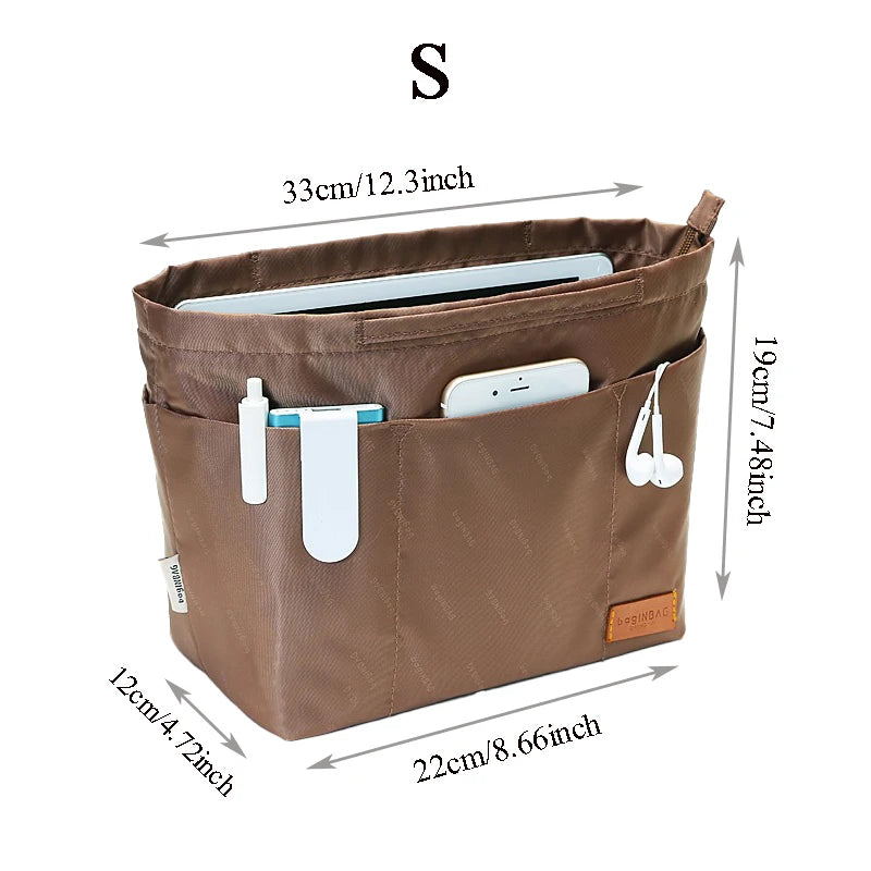 حقيبة BagINBAG مناسبة لحقيبة الخزان الداخلية Longchamp، وحقيبة neverfull، وحقيبة lv، والحقيبة الوسطى، وحقيبة الحمل، والحقيبة الداخلية