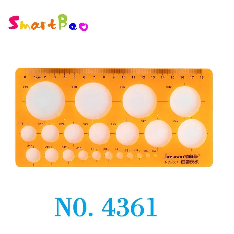 Clocore Plastic Drawing Template Ruler Kit Building Geometric Drawing Ruler for Drafting Illustrations Architecture Wholesale