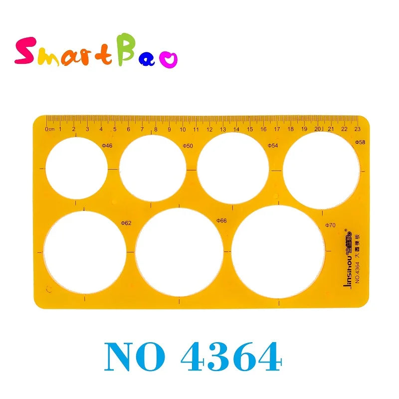 Clocore Plastic Drawing Template Ruler Kit Building Geometric Drawing Ruler for Drafting Illustrations Architecture Wholesale