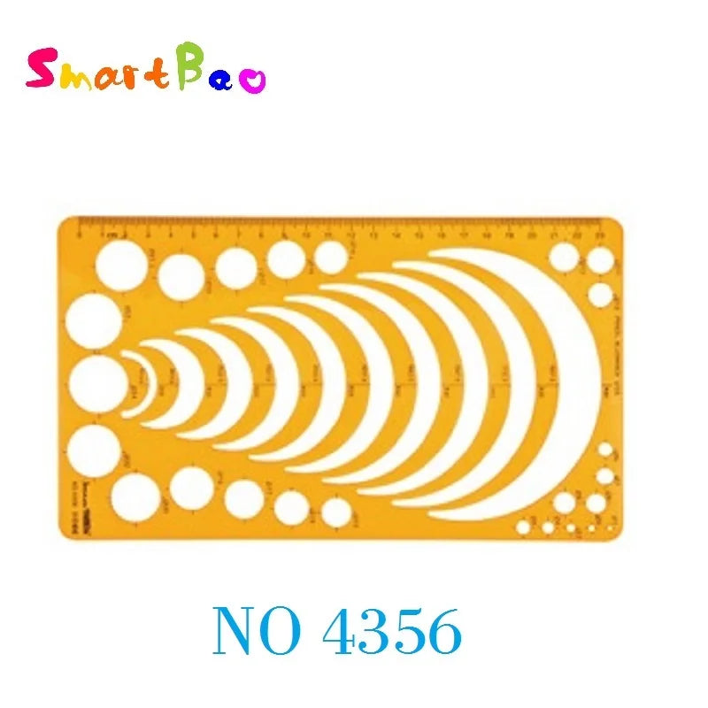 Clocore Plastic Drawing Template Ruler Kit Building Geometric Drawing Ruler for Drafting Illustrations Architecture Wholesale