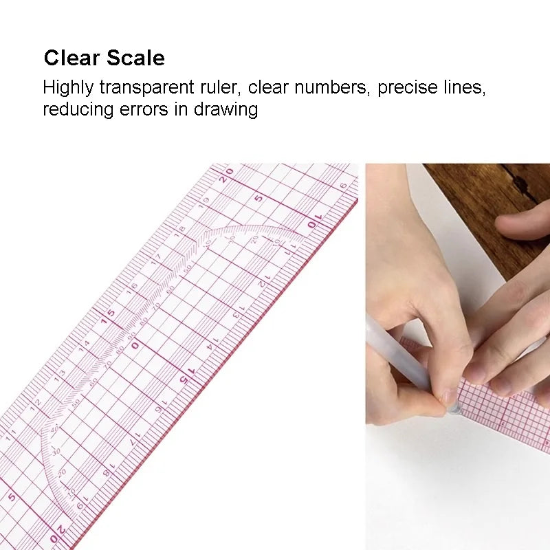 Multifunctional Grading Ruler Pattern Making - Precision Grading & Drafting Tool for Garment Design