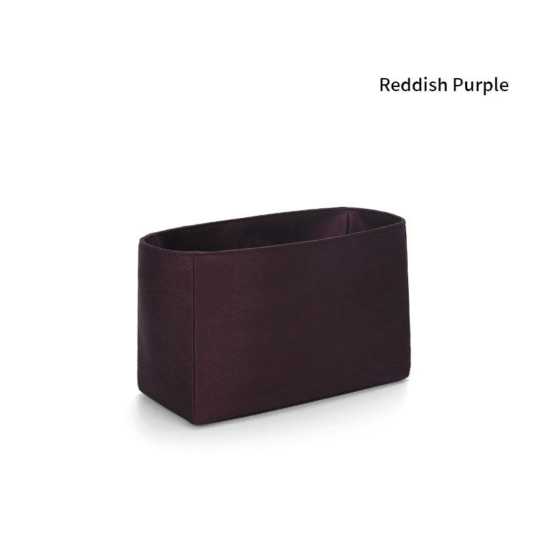 Premium Insert Organizer - Luxury Twill Satin Makeup Pouch & Storage Bag, Multi-Purpose Handbag Organizer with Structure Support & Lining Protector for Purse, Tote, Designer Bags