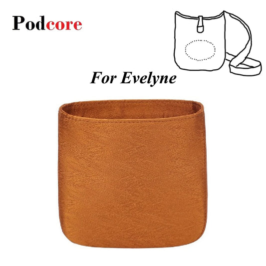 منظم فاخر - حقيبة مكياج فاخرة من الساتان المائل وحقيبة تخزين، منظم حقائب يد متعدد الأغراض مع دعامة هيكلية وبطانة واقية للحقائب، وحقائب اليد الكبيرة، وحقائب المصممين