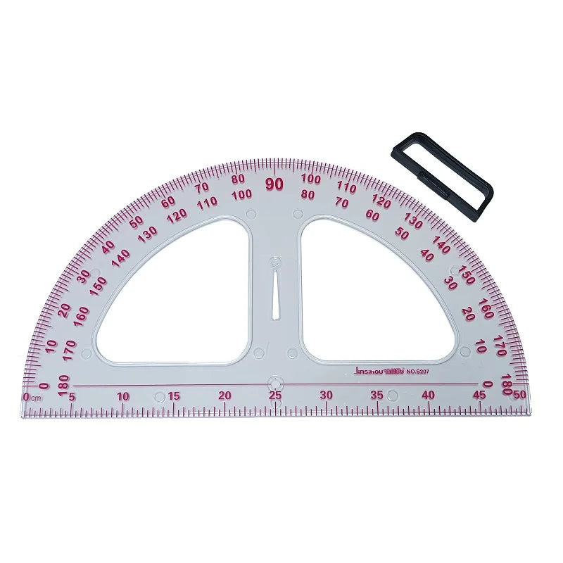 50cm Large Protractor for Whiteboard - Big Clear Math Geometry Tool for Teachers, Engineers & Students
