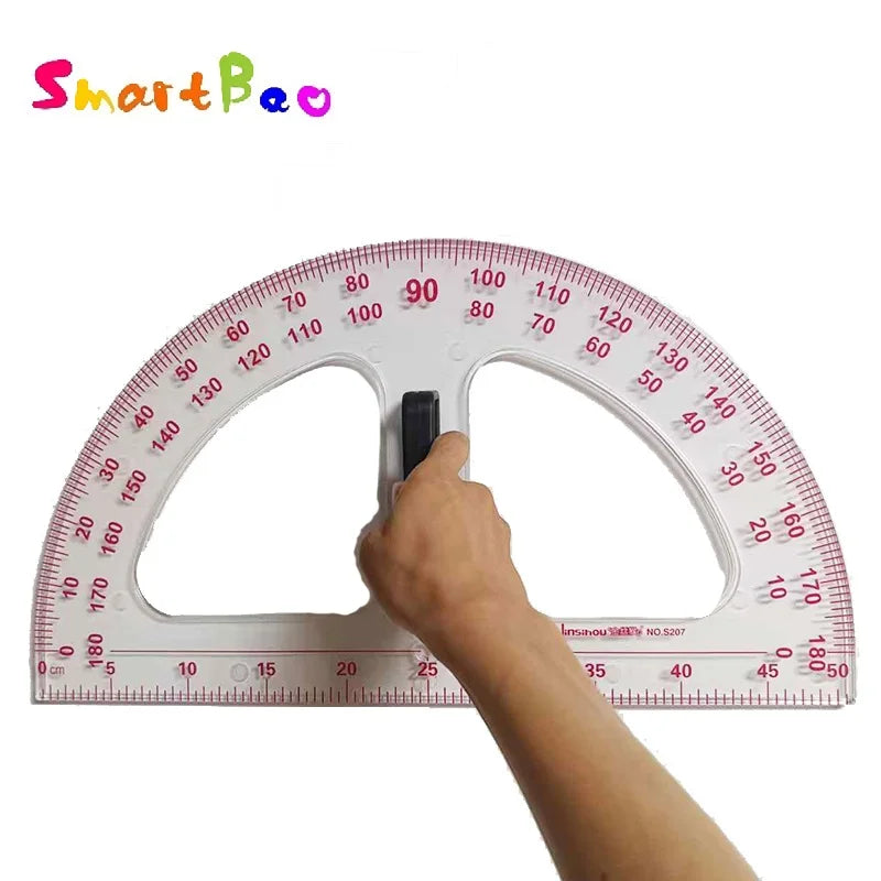 50cm Large Protractor for Whiteboard - Big Clear Math Geometry Tool for Teachers, Engineers & Students