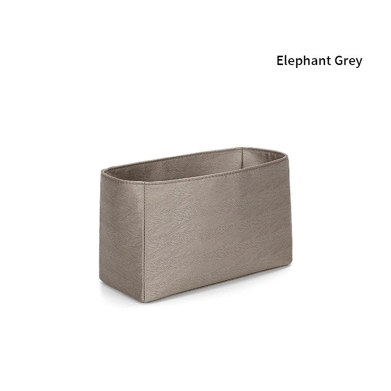 Premium Insert Organizer - Luxury Twill Satin Makeup Pouch & Storage Bag, Multi-Purpose Handbag Organizer with Structure Support & Lining Protector for Purse, Tote, Designer Bags