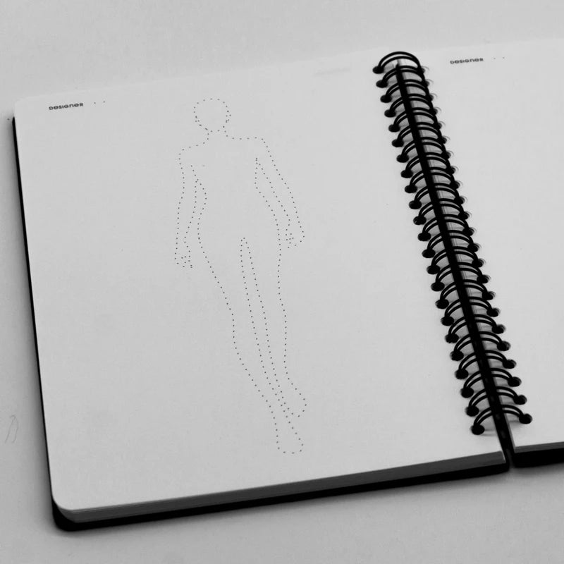 Clocore A5 Women Fashion Design Sketchbook Human Body Template A4 Men Sketch Style Renderings Clothing Designer Tools 50 sheet paper(120g)