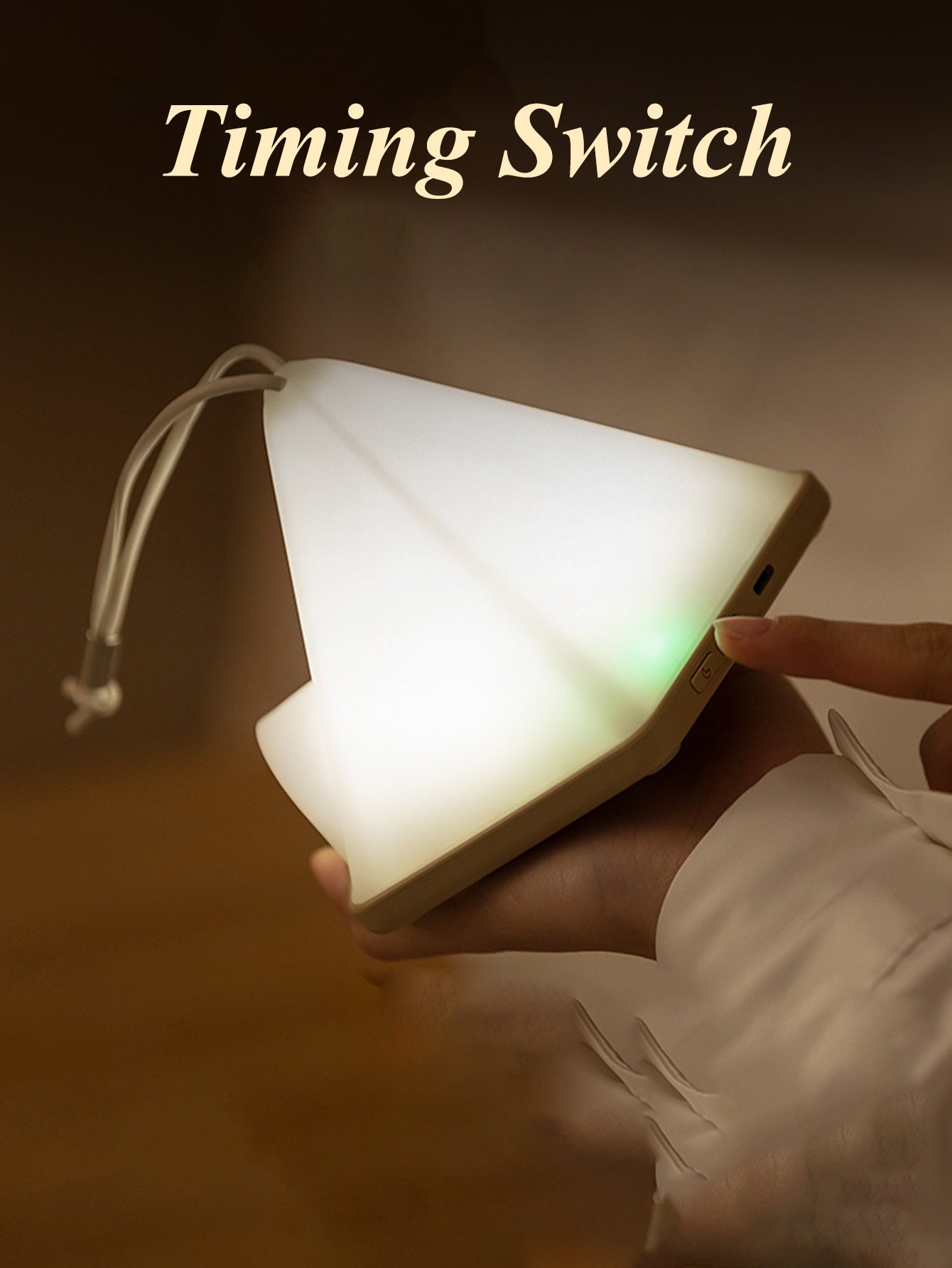 ضوء ليلي فاخر للخيمة مع حزام تعليق وقاعدة - 6 مستويات سطوع قابلة للتعديل لأجواء تخييم مثالية