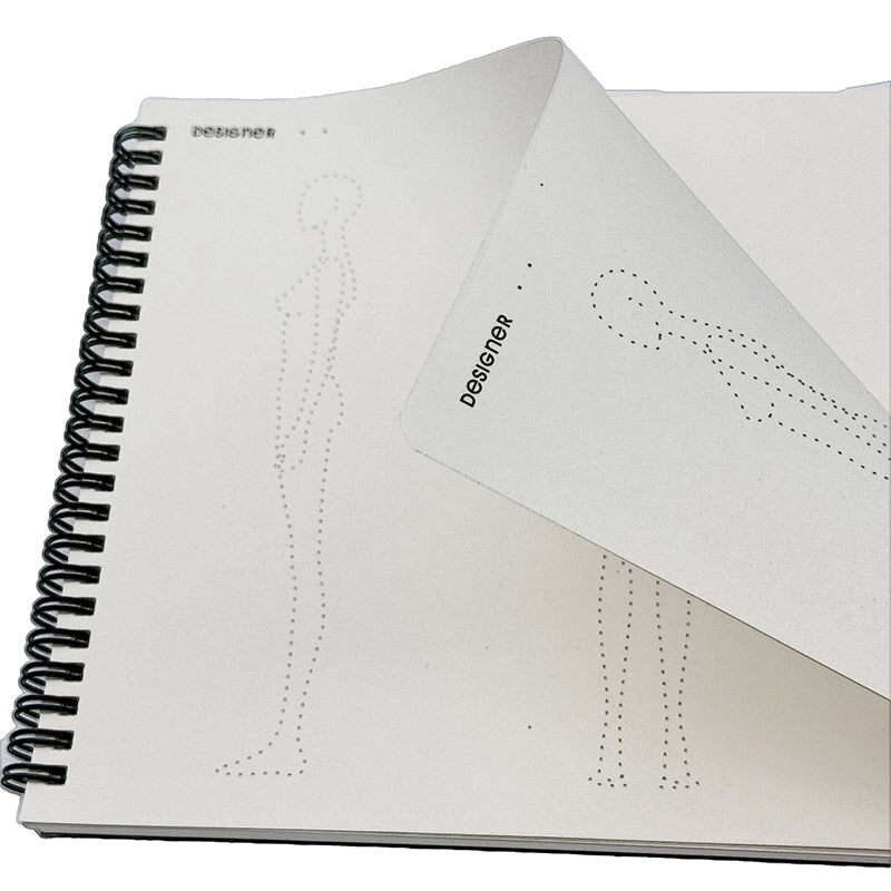 قوالب الرسوم التوضيحية للأزياء - مناظر الجسم الأمامية والجانبية والخلفية لتصميم الملابس الدقيقة