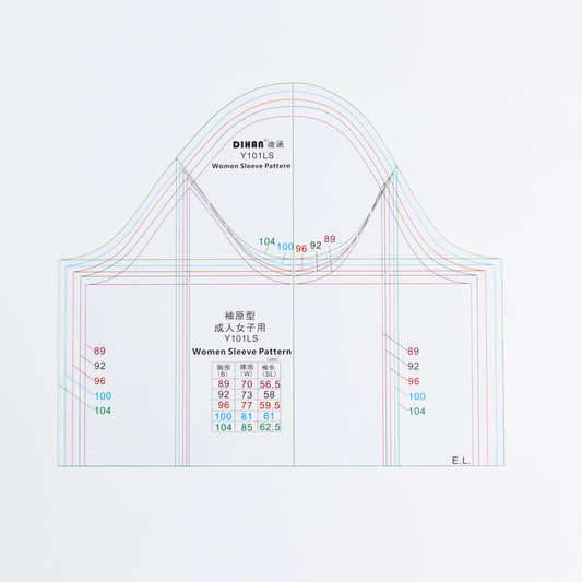 مسطرة خياطة Clocore مقاس L، نموذج أولي كامل الحجم، مسطرة تصميم قماشية، نمط خياطة أساسي Y101LS