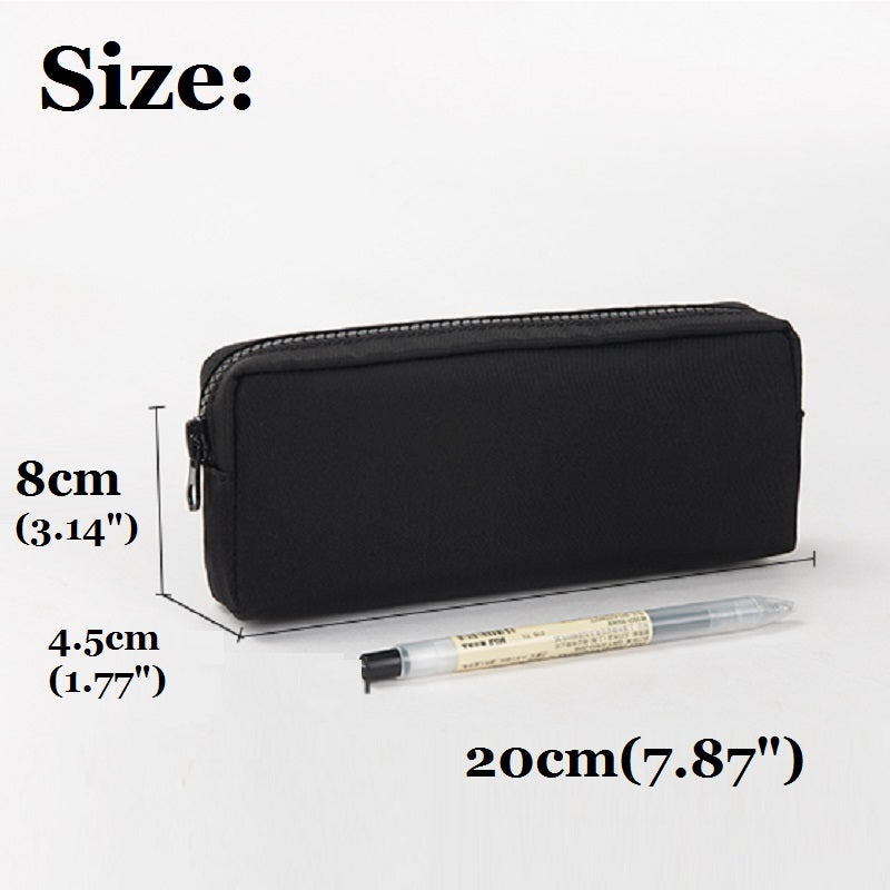 Podcore Flat Pencil Case for School for Girls Oxford Pencil Pouch