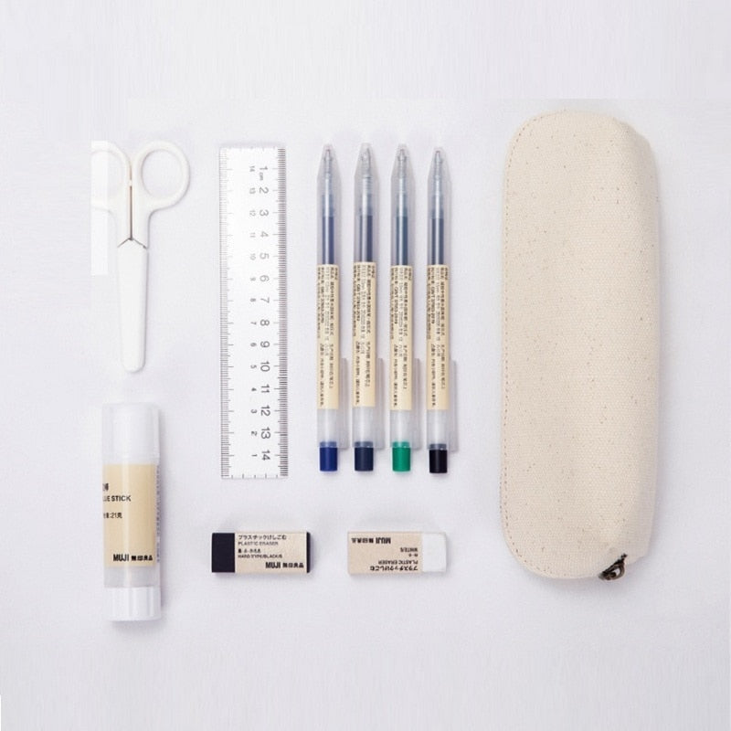 حقيبة أقلام قماشية بسحاب