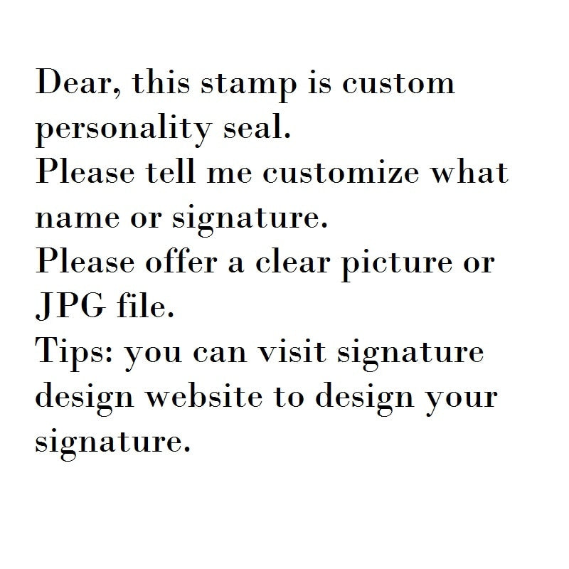 Personal Name Stamp Handwritten Signature Seal
