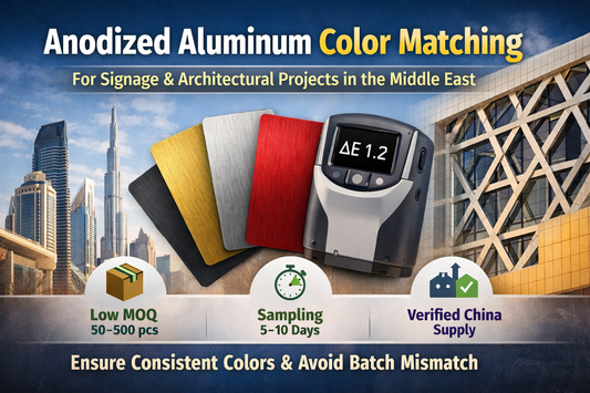 Anodized Aluminum Color Matching for Signage & Architectural Projects