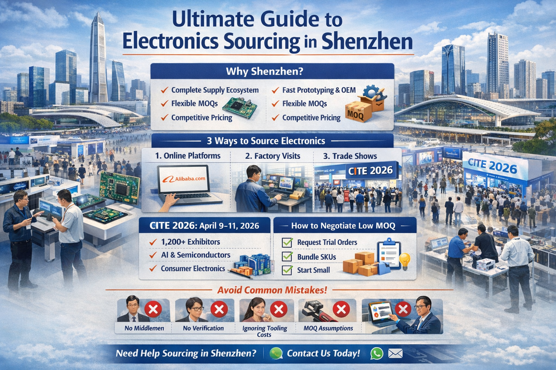 How to Source Electronics in Shenzhen (Low MOQ, OEM & CITE 2026 Guide)