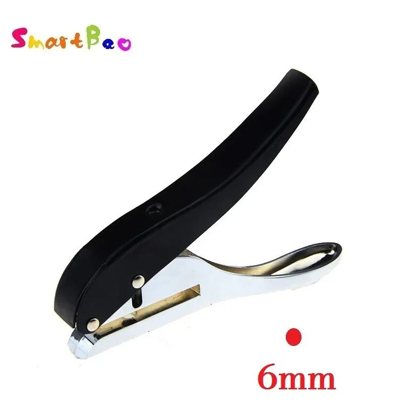 Heavy Duty Hole Punch – Handheld Single Hole Punch 3mm/6mm/8mm/10mm for PVC Cards, Bank Cards, Film, Plastic & Paper