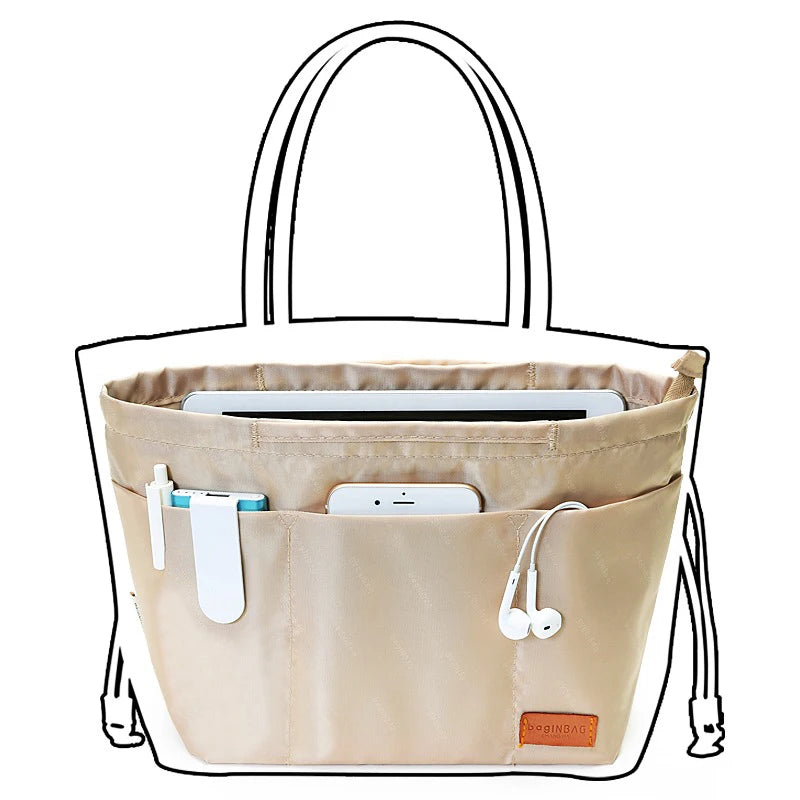 حقيبة BagINBAG مناسبة لحقيبة الخزان الداخلية Longchamp، وحقيبة neverfull، وحقيبة lv، والحقيبة الوسطى، وحقيبة الحمل، والحقيبة الداخلية 