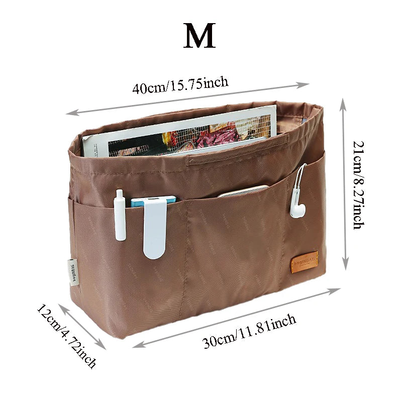 حقيبة BagINBAG مناسبة لحقيبة الخزان الداخلية Longchamp، وحقيبة neverfull، وحقيبة lv، والحقيبة الوسطى، وحقيبة الحمل، والحقيبة الداخلية 