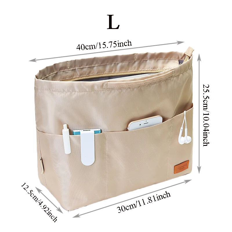 حقيبة BagINBAG مناسبة لحقيبة الخزان الداخلية Longchamp، وحقيبة neverfull، وحقيبة lv، والحقيبة الوسطى، وحقيبة الحمل، والحقيبة الداخلية 