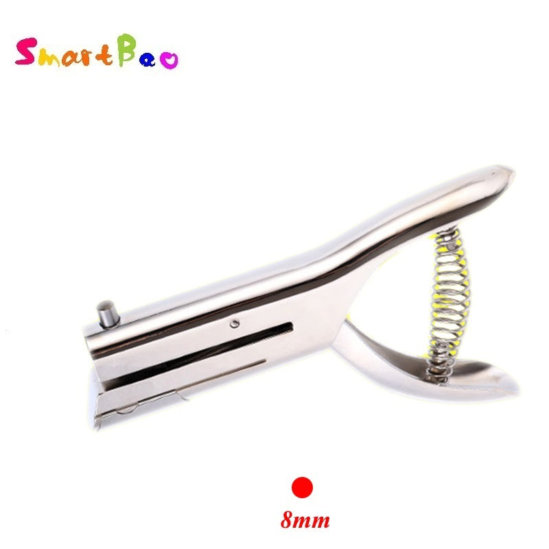 Handheld PVC Card & Photo Hole Punch – Single Hole Puncher, 3mm/6mm/8mm/10mm, Long Reach 53mm Depth