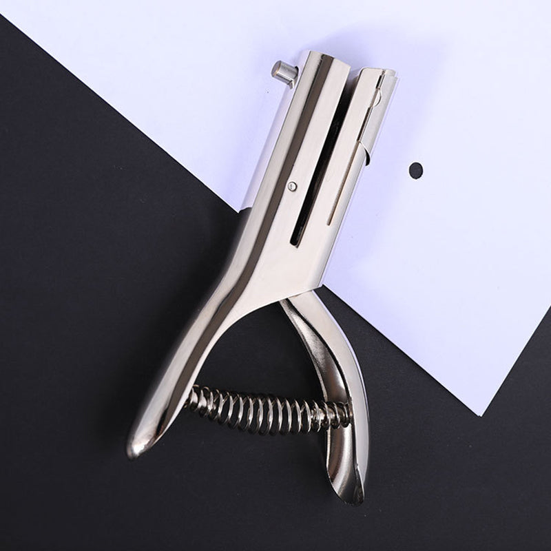 Handheld PVC Card & Photo Hole Punch – Single Hole Puncher, 3mm/6mm/8mm/10mm, Long Reach 53mm Depth