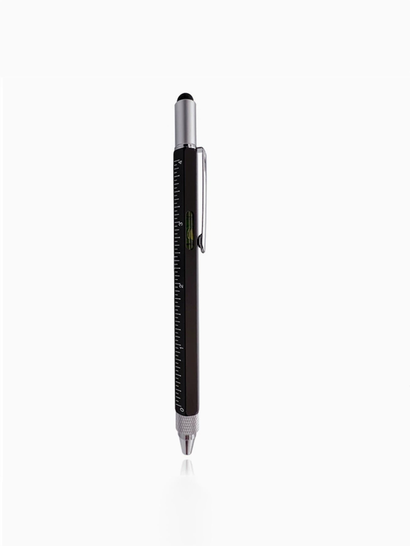 6-in-1 Multifunction Metal Tool Pen with Stylus, Level & Screwdriver