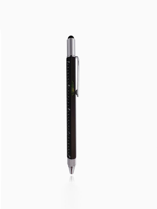 6-in-1 Multifunction Metal Tool Pen with Stylus, Level & Screwdriver