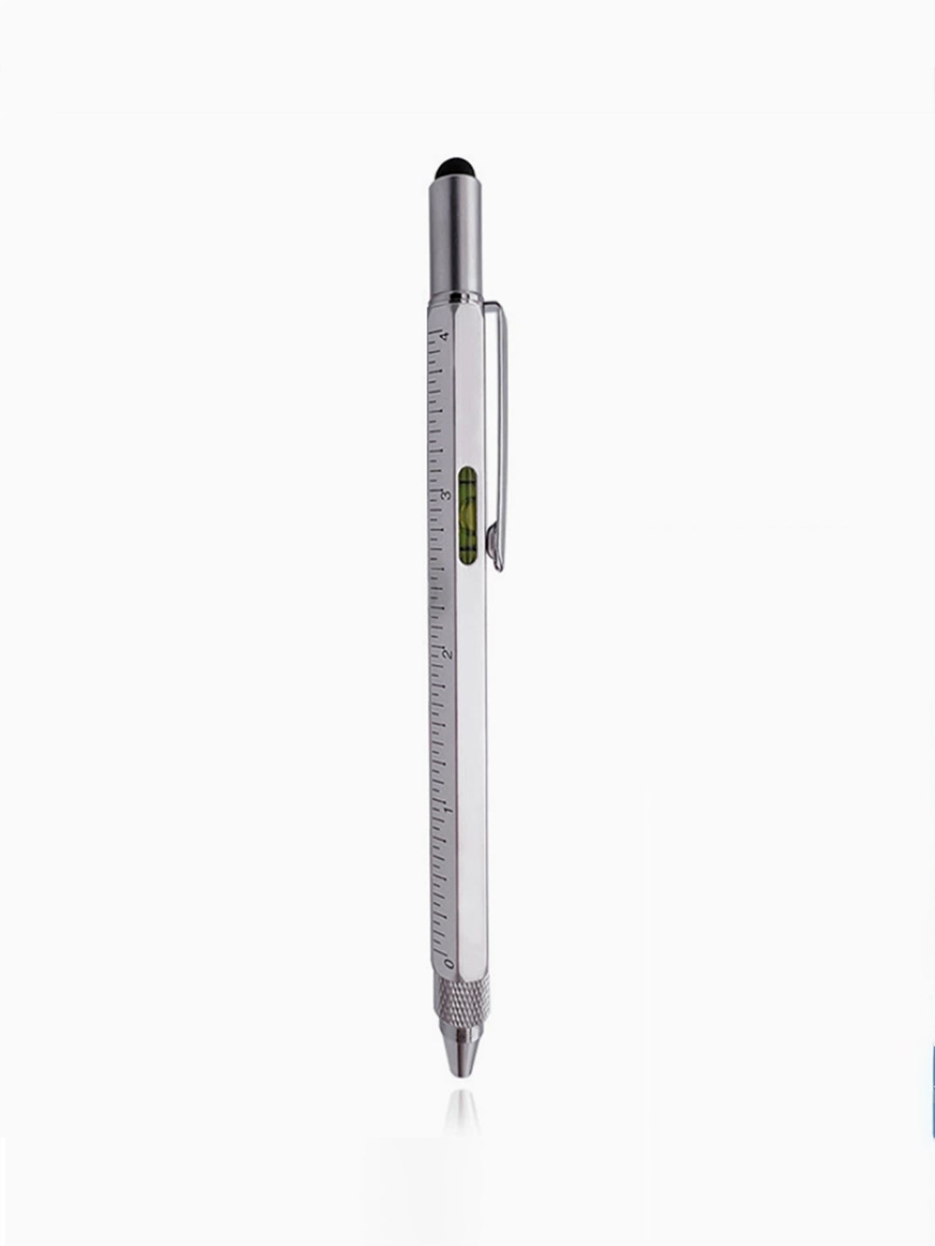 6-in-1 Multifunction Metal Tool Pen with Stylus, Level & Screwdriver