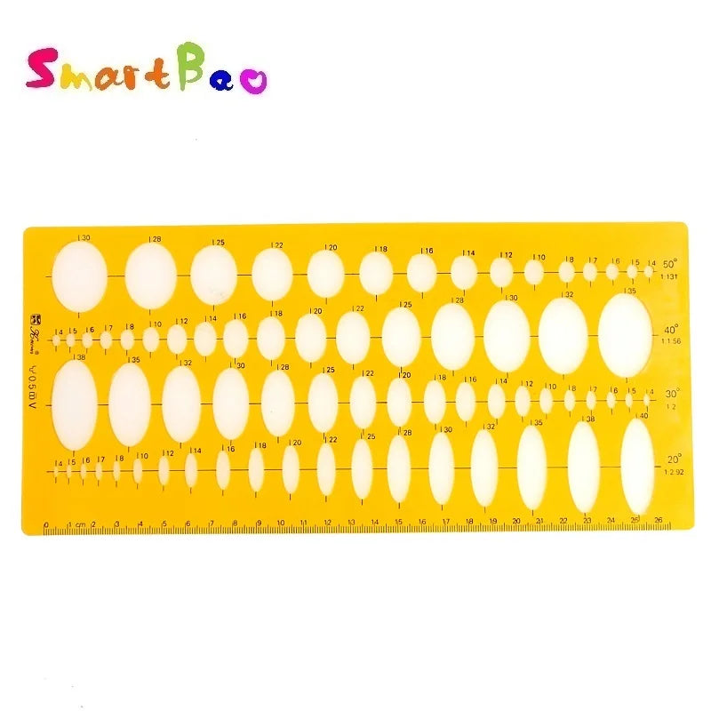 1pcs Professional Drafting Template Ruler for Circles, Ellipses, Curves - Jewelry, Furniture & Architectural Design