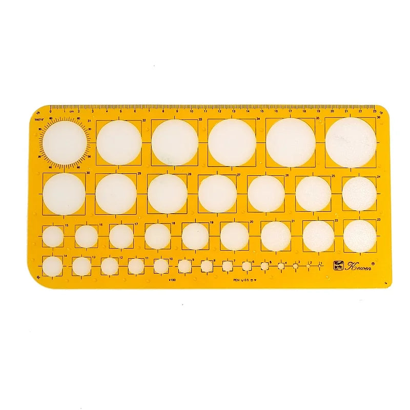 1pcs Professional Drafting Template Ruler for Circles, Ellipses, Curves - Jewelry, Furniture & Architectural Design